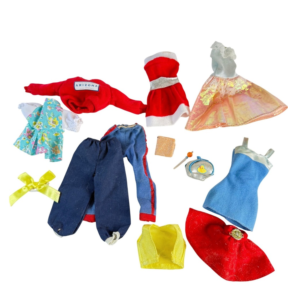 Vintage Barbie Doll Clothes & Accessories Lot 13 PC Arizona Jean Co Holiday Set